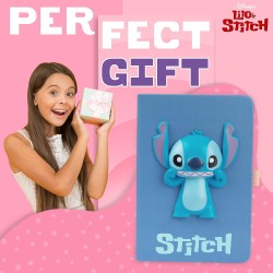 carnet couverture 3d et stylo stitch disney