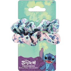 lot de 2 chouchous disney satin imprimé stitch