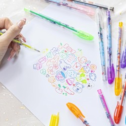 Coffret 16 Stylos à Paillettes Disney Stitch – Couleurs Éclatantes