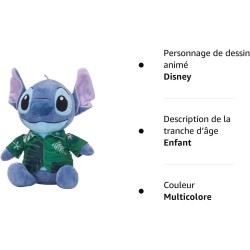 peluche stitch hawaien chemise verte